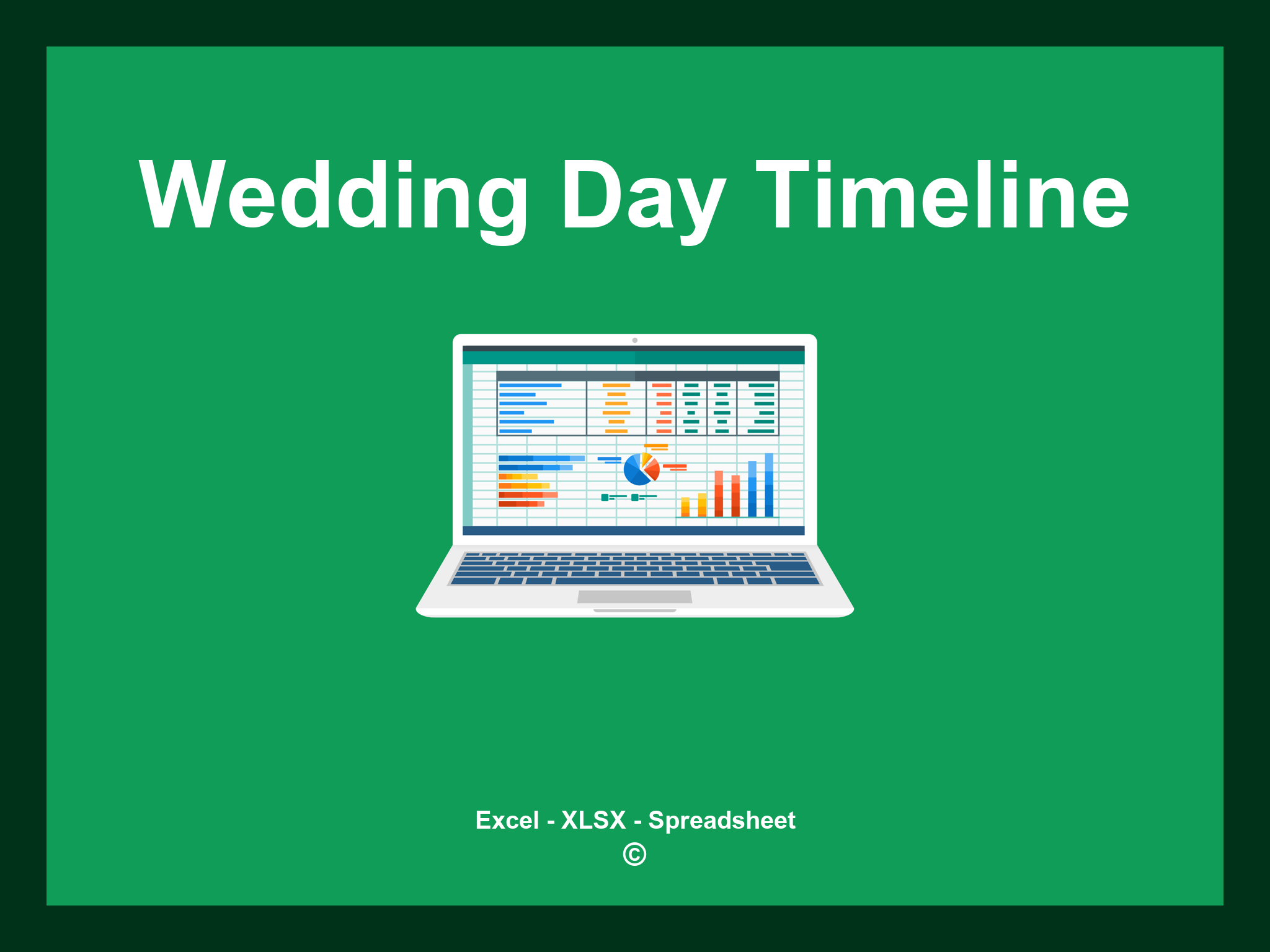 Wedding Day Timeline Template Excel